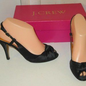 J. Crew Martine Black High Heels Pumps Shoes 7